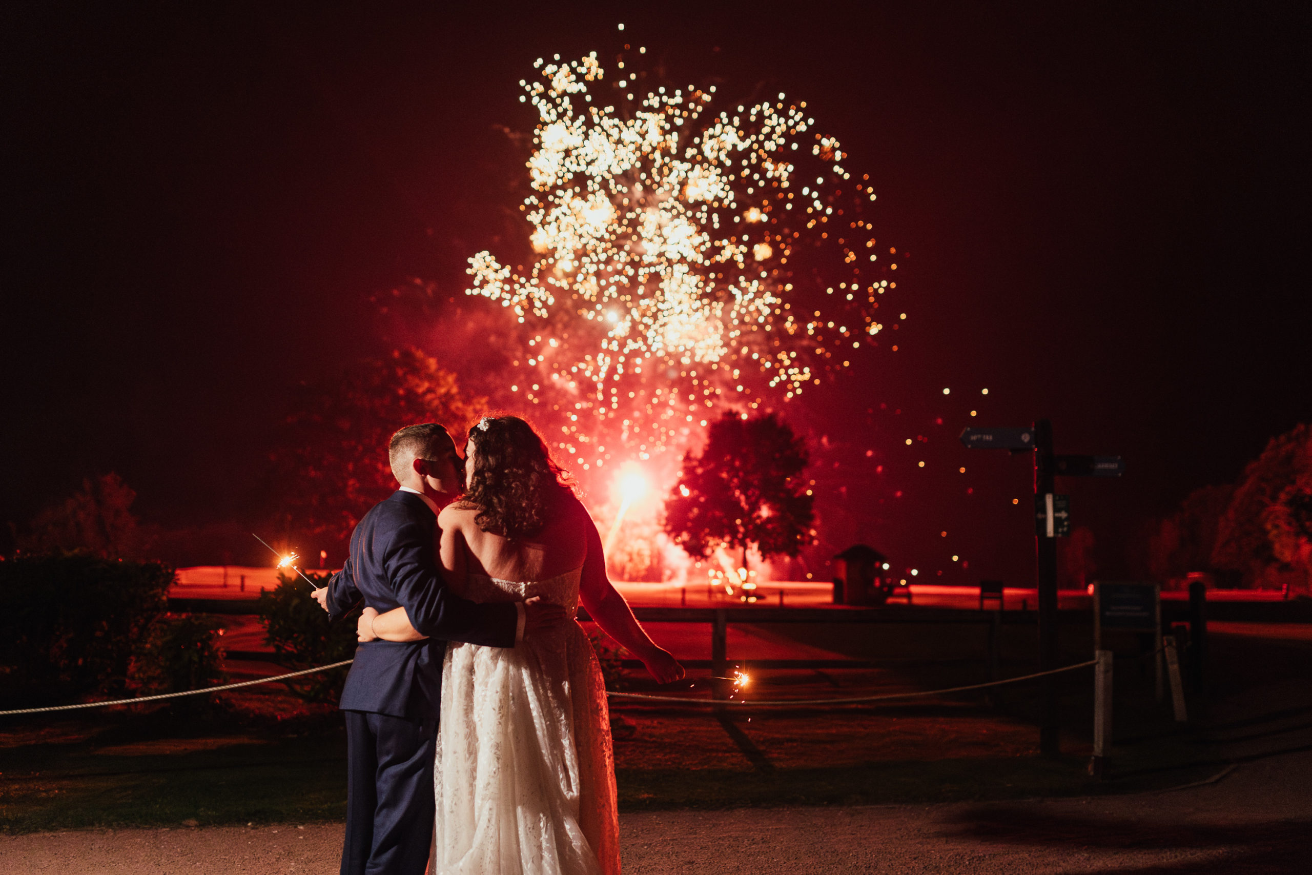 Sandburn Hall Wedding Photographer Fireworks